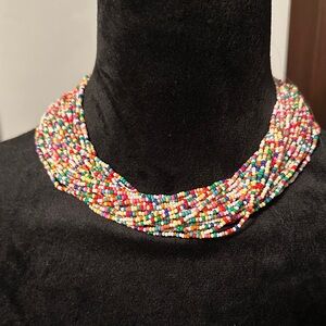 Talbots Vibrant Multicolor Beaded Necklace